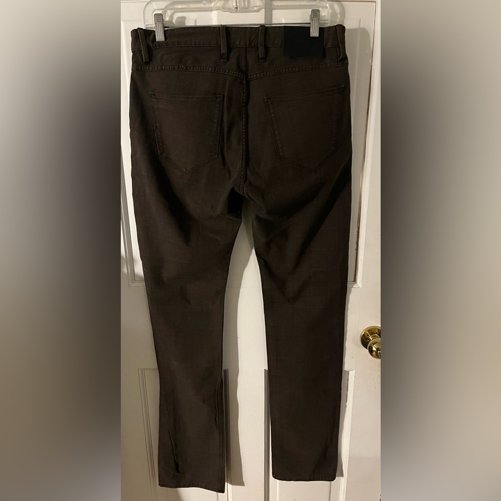 (NWT) Robert Graham Men’s Dunbar Slim Jim Brown Plaid Pants Size 32 x42 - Picture 9 of 10